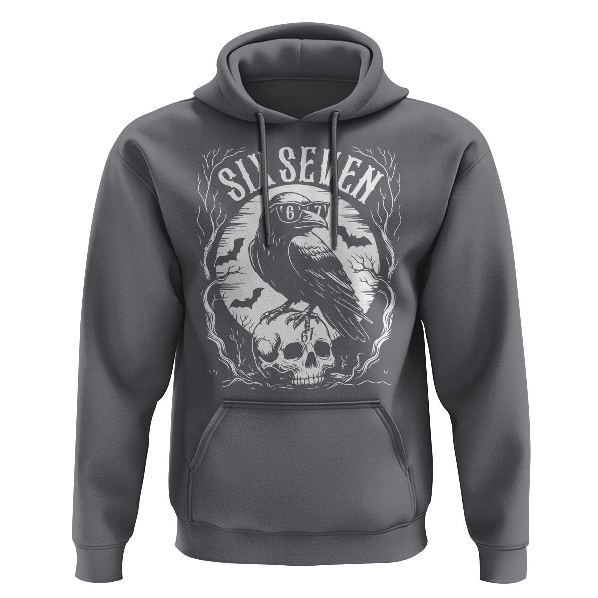 Gothic Raven Brainrot Six Seven Hoodie Gen Z Alpha Gift - Wonder Print Shop