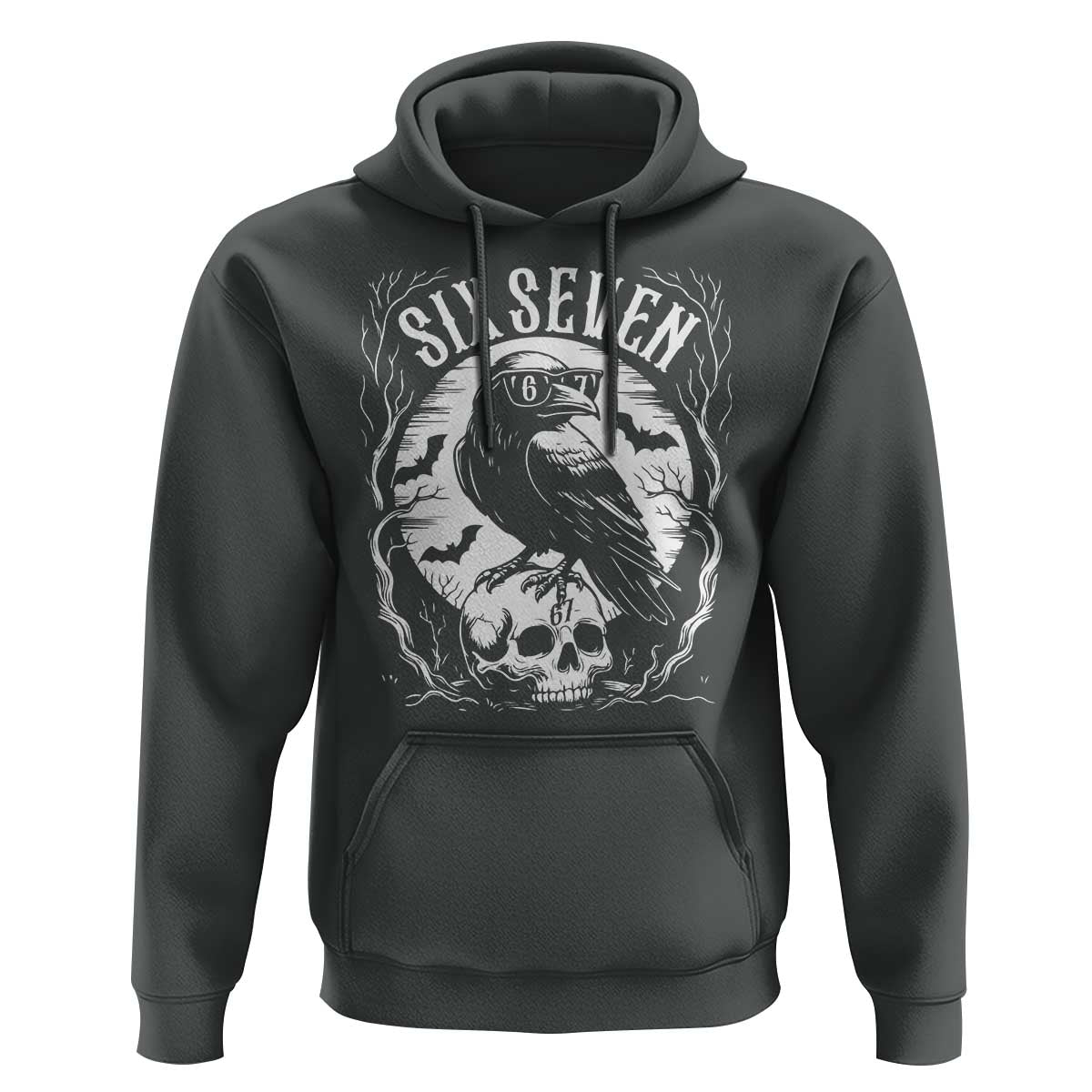 Gothic Raven Brainrot Six Seven Hoodie Gen Z Alpha Gift - Wonder Print Shop