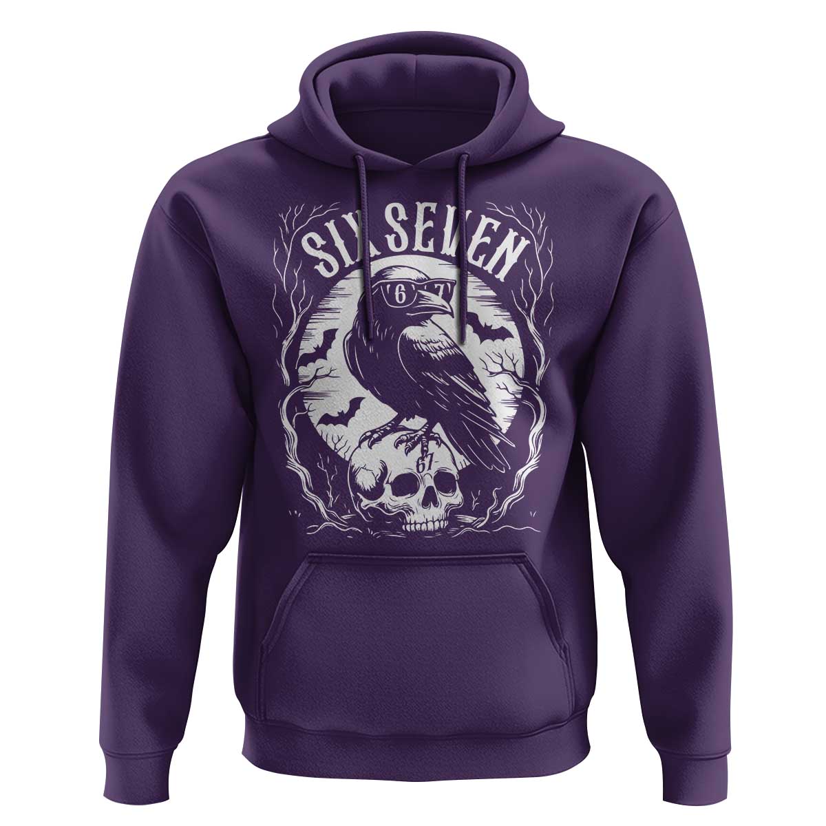 Gothic Raven Brainrot Six Seven Hoodie Gen Z Alpha Gift - Wonder Print Shop
