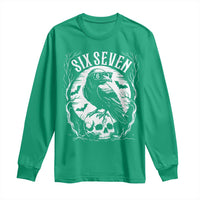Gothic Raven Brainrot Six Seven Long Sleeve Shirt Gen Z Alpha Gift - Wonder Print Shop