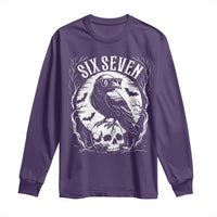 Gothic Raven Brainrot Six Seven Long Sleeve Shirt Gen Z Alpha Gift - Wonder Print Shop