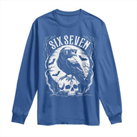 Gothic Raven Brainrot Six Seven Long Sleeve Shirt Gen Z Alpha Gift - Wonder Print Shop