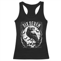 Gothic Raven Brainrot Six Seven Racerback Tank Top Gen Z Alpha Gift - Wonder Print Shop