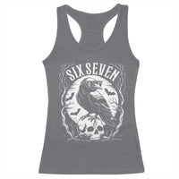 Gothic Raven Brainrot Six Seven Racerback Tank Top Gen Z Alpha Gift - Wonder Print Shop