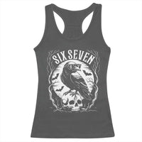 Gothic Raven Brainrot Six Seven Racerback Tank Top Gen Z Alpha Gift - Wonder Print Shop