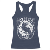 Gothic Raven Brainrot Six Seven Racerback Tank Top Gen Z Alpha Gift - Wonder Print Shop
