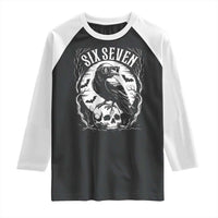 Gothic Raven Brainrot Six Seven Raglan Shirt Gen Z Alpha Gift - Wonder Print Shop