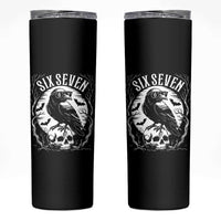Gothic Raven Brainrot Six Seven Skinny Tumbler Gen Z Alpha Gift - Wonder Print Shop