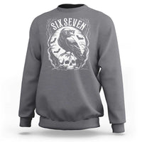 Gothic Raven Brainrot Six Seven Sweatshirt Gen Z Alpha Gift - Wonder Print Shop