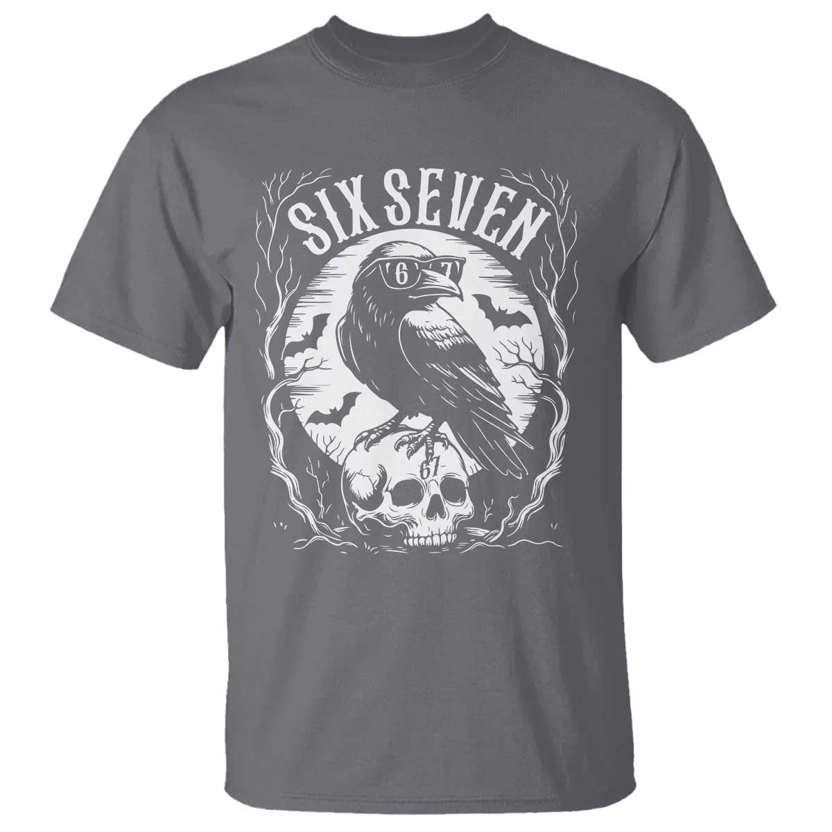 Gothic Raven Brainrot Six Seven T Shirt Gen Z Alpha Gift - Wonder Print Shop