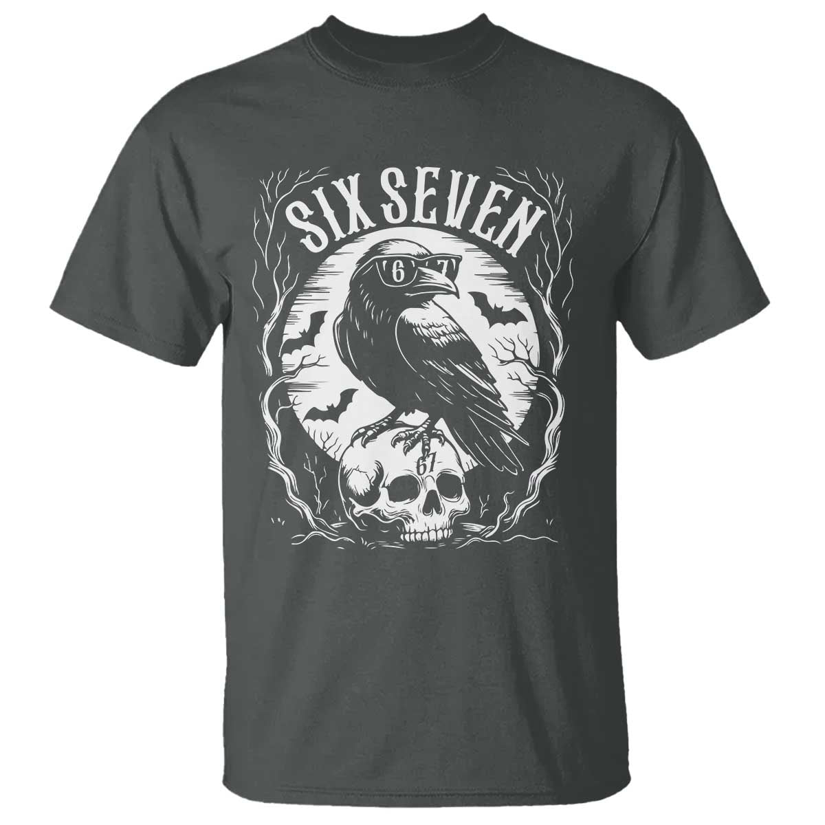 Gothic Raven Brainrot Six Seven T Shirt Gen Z Alpha Gift - Wonder Print Shop