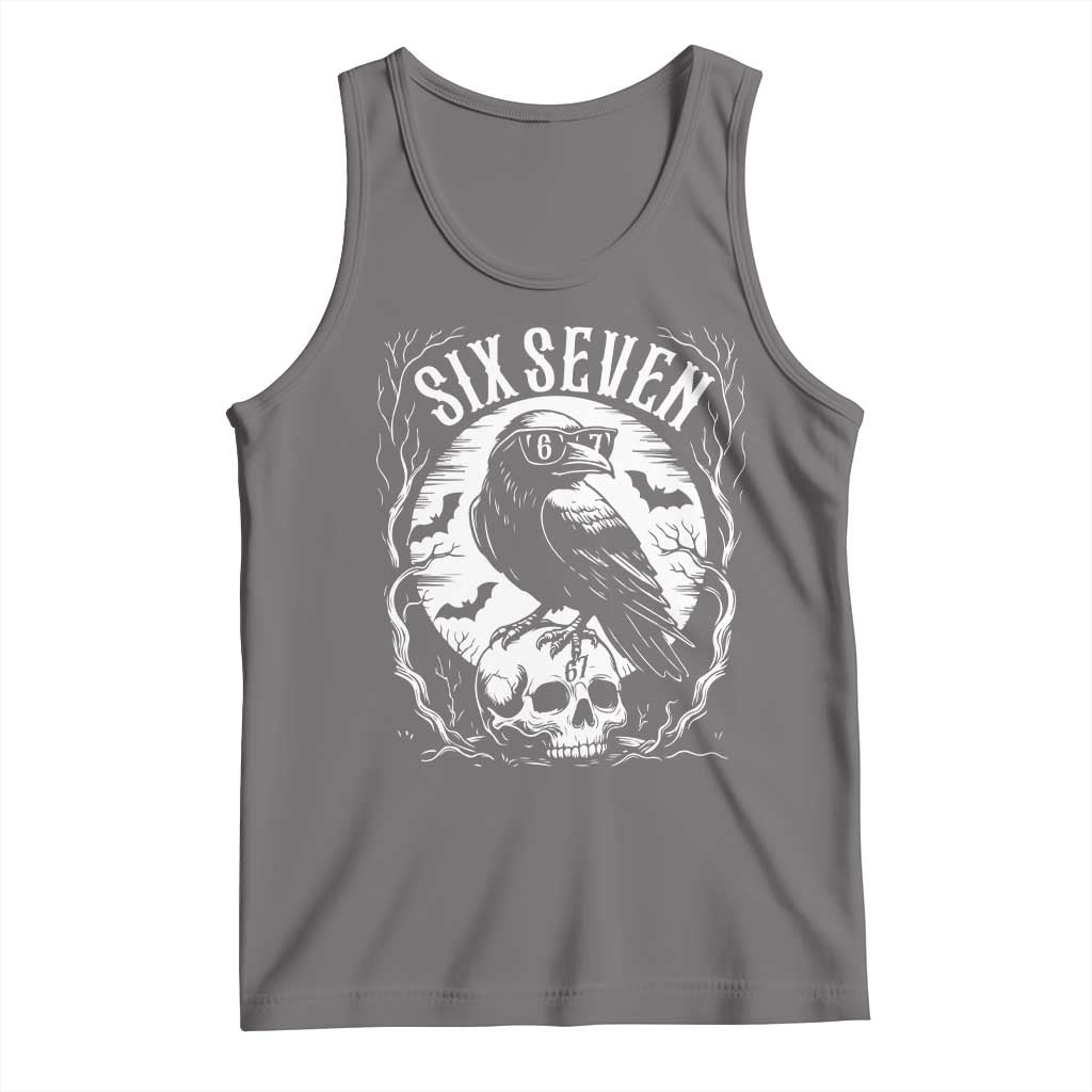 Gothic Raven Brainrot Six Seven Tank Top Gen Z Alpha Gift - Wonder Print Shop