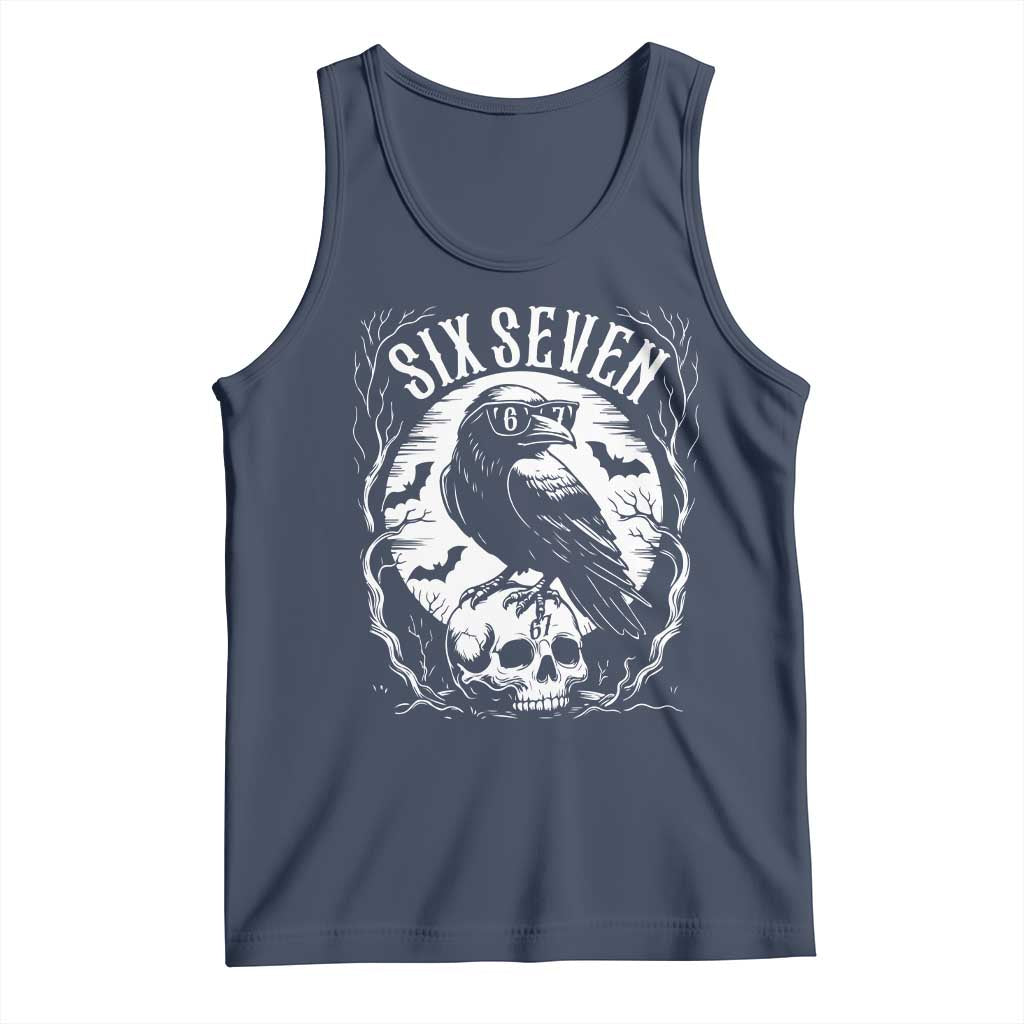 Gothic Raven Brainrot Six Seven Tank Top Gen Z Alpha Gift - Wonder Print Shop