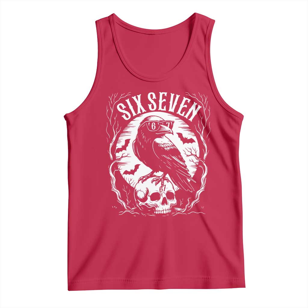 Gothic Raven Brainrot Six Seven Tank Top Gen Z Alpha Gift - Wonder Print Shop