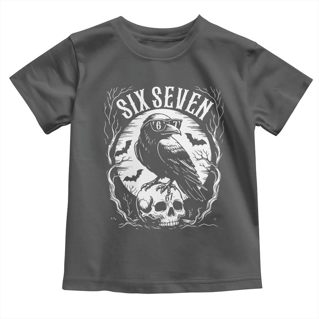 Gothic Raven Brainrot Six Seven Toddler T Shirt Gen Z Alpha Gift - Wonder Print Shop