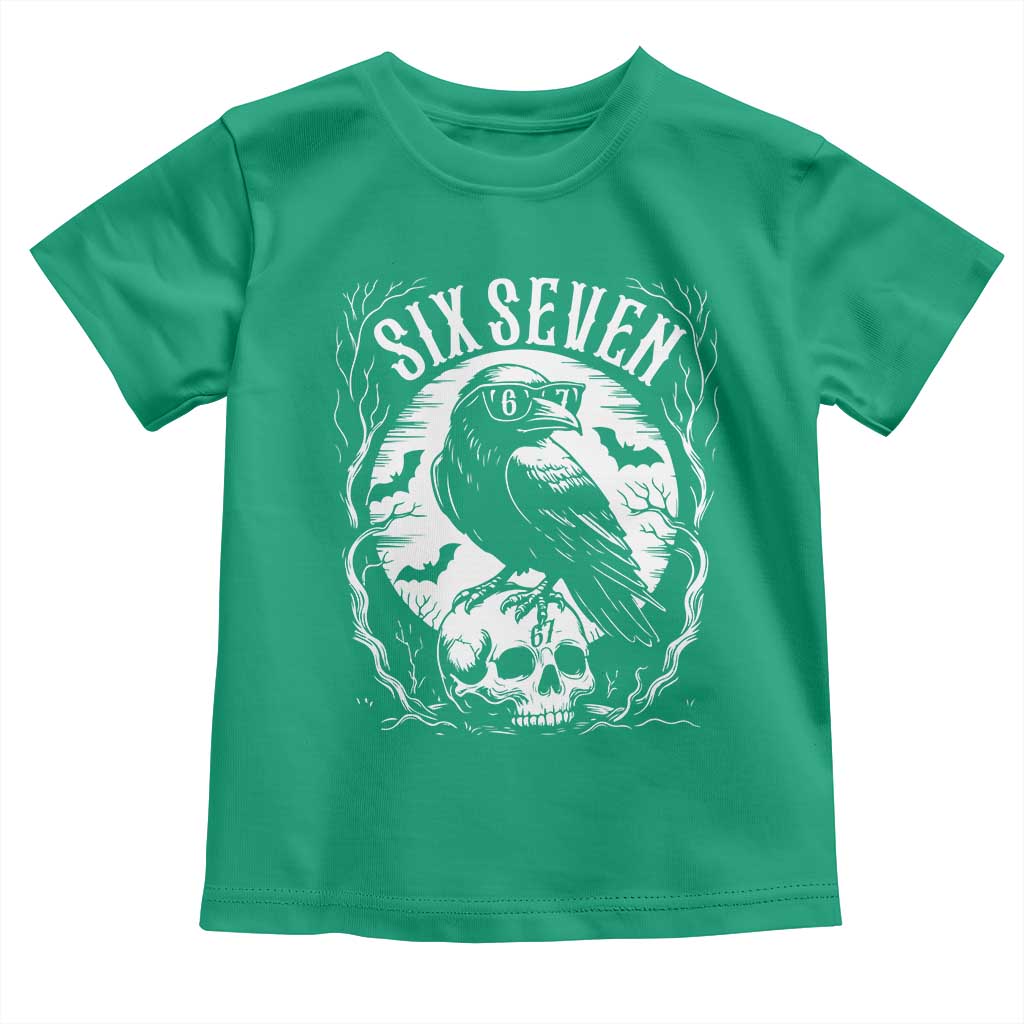 Gothic Raven Brainrot Six Seven Toddler T Shirt Gen Z Alpha Gift - Wonder Print Shop