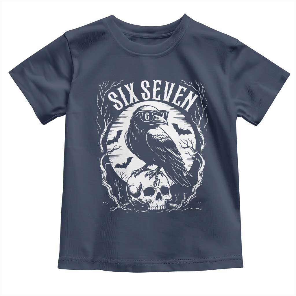 Gothic Raven Brainrot Six Seven Toddler T Shirt Gen Z Alpha Gift - Wonder Print Shop