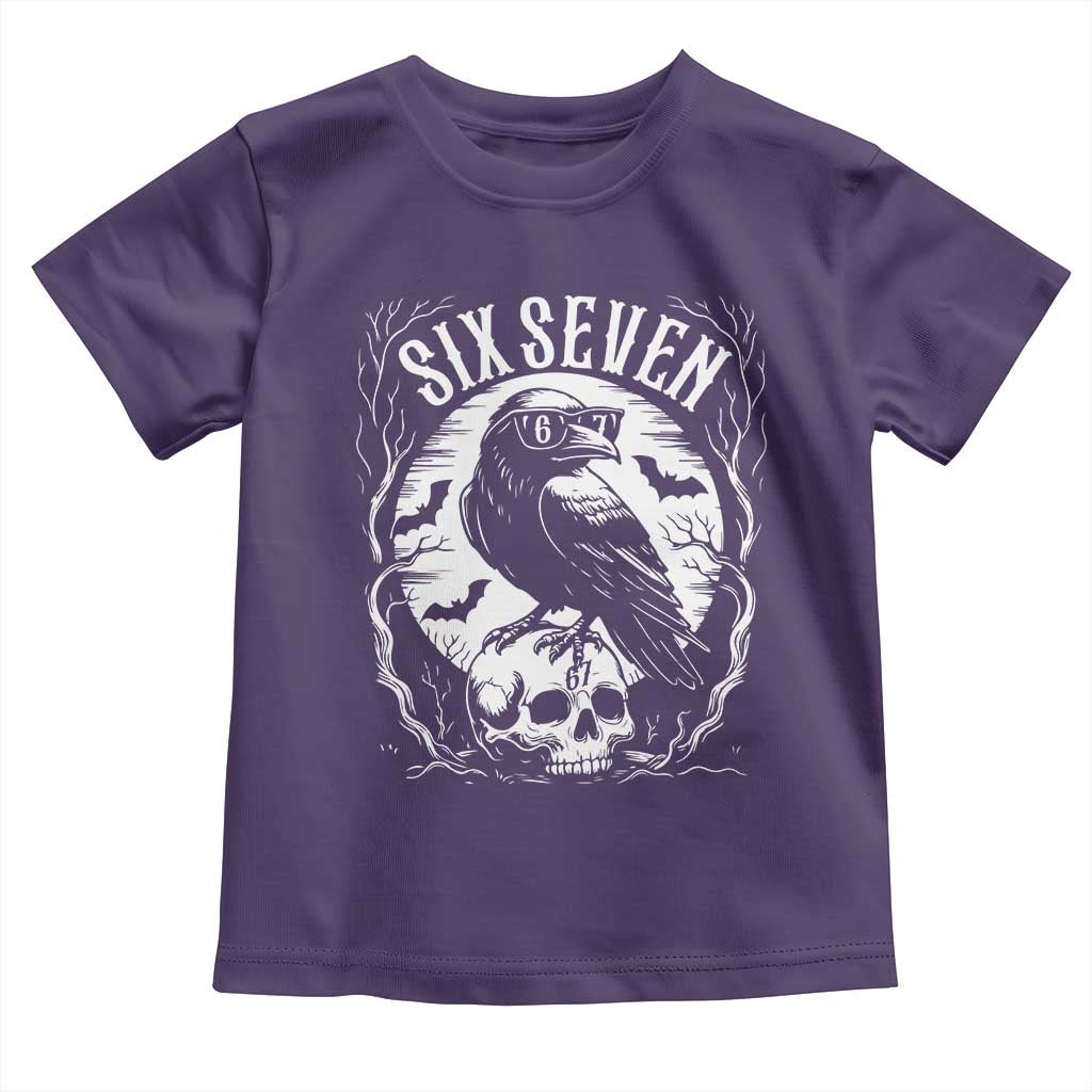Gothic Raven Brainrot Six Seven Toddler T Shirt Gen Z Alpha Gift - Wonder Print Shop