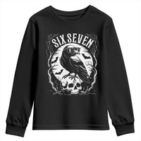 Gothic Raven Brainrot Six Seven Youth Sweatshirt Gen Z Alpha Gift - Wonder Print Shop