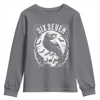 Gothic Raven Brainrot Six Seven Youth Sweatshirt Gen Z Alpha Gift - Wonder Print Shop