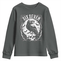 Gothic Raven Brainrot Six Seven Youth Sweatshirt Gen Z Alpha Gift - Wonder Print Shop