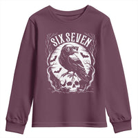 Gothic Raven Brainrot Six Seven Youth Sweatshirt Gen Z Alpha Gift - Wonder Print Shop