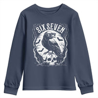 Gothic Raven Brainrot Six Seven Youth Sweatshirt Gen Z Alpha Gift - Wonder Print Shop
