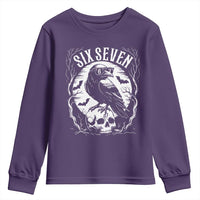 Gothic Raven Brainrot Six Seven Youth Sweatshirt Gen Z Alpha Gift - Wonder Print Shop