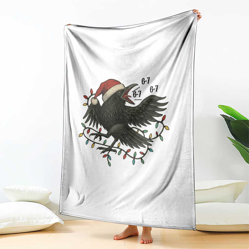 Funny Raven Six Seven Meme Throw Blanket Christmas Gift For Gen Z - Wonder Print Shop