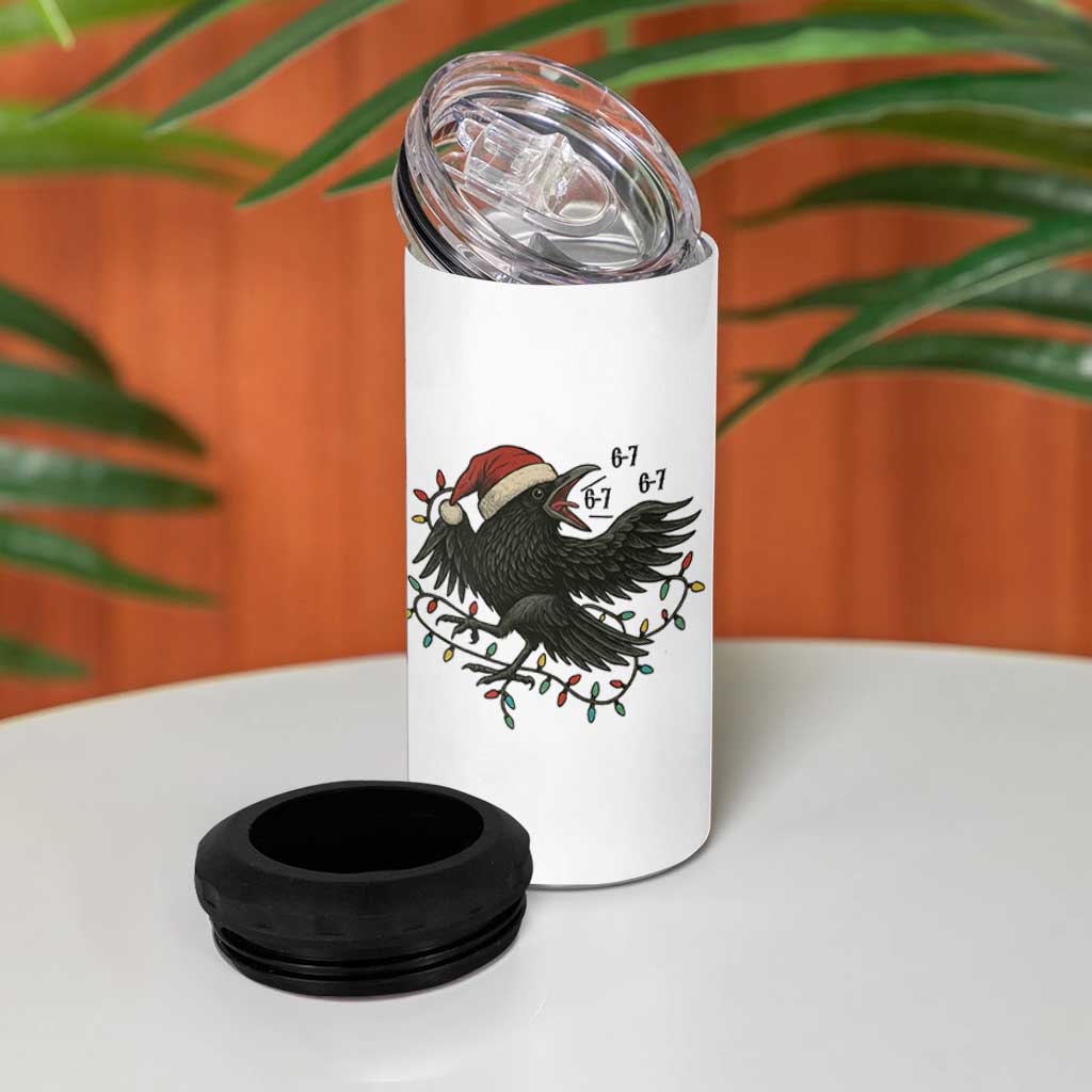 Funny Raven Six Seven Meme 4 in 1 Can Cooler Tumbler Christmas Gift For Gen Z - Wonder Print Shop