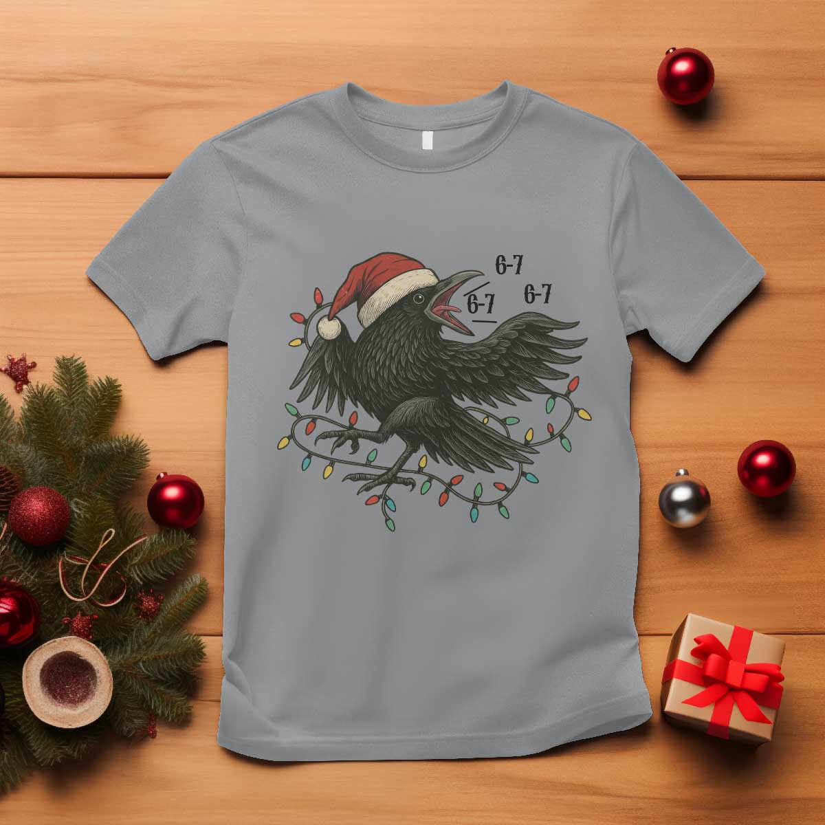 Funny Raven Six Seven Meme T Shirt Christmas Gift For Gen Z - Wonder Print Shop