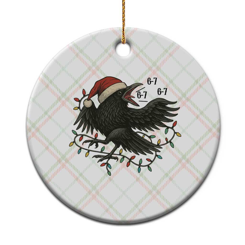 Funny Raven Six Seven Meme Ceramic Ornament Christmas Gift For Gen Z - Wonder Print Shop