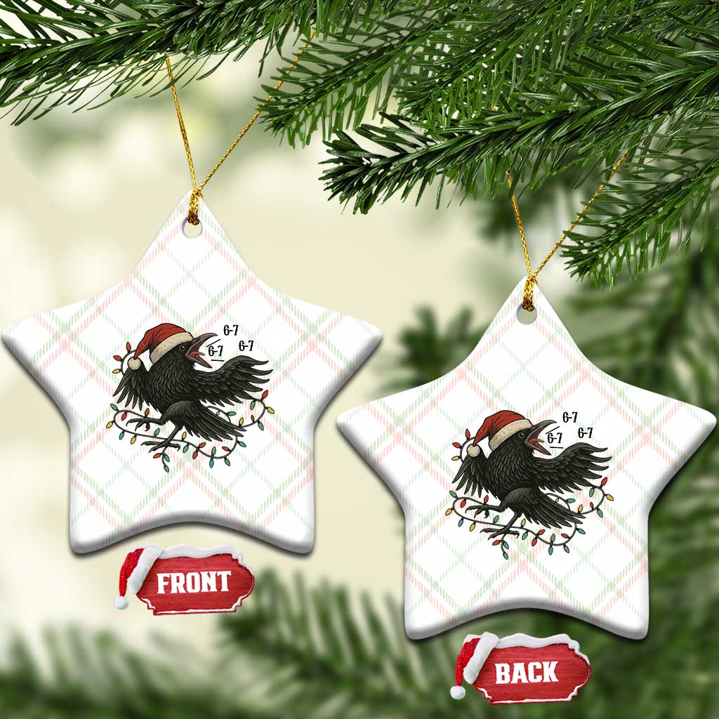 Funny Raven Six Seven Meme Ceramic Ornament Christmas Gift For Gen Z - Wonder Print Shop