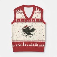 Funny Raven Six Seven Meme V-Neck Knit Sweater Vest Xmas Gift For Gen Z - Wonder Print Shop