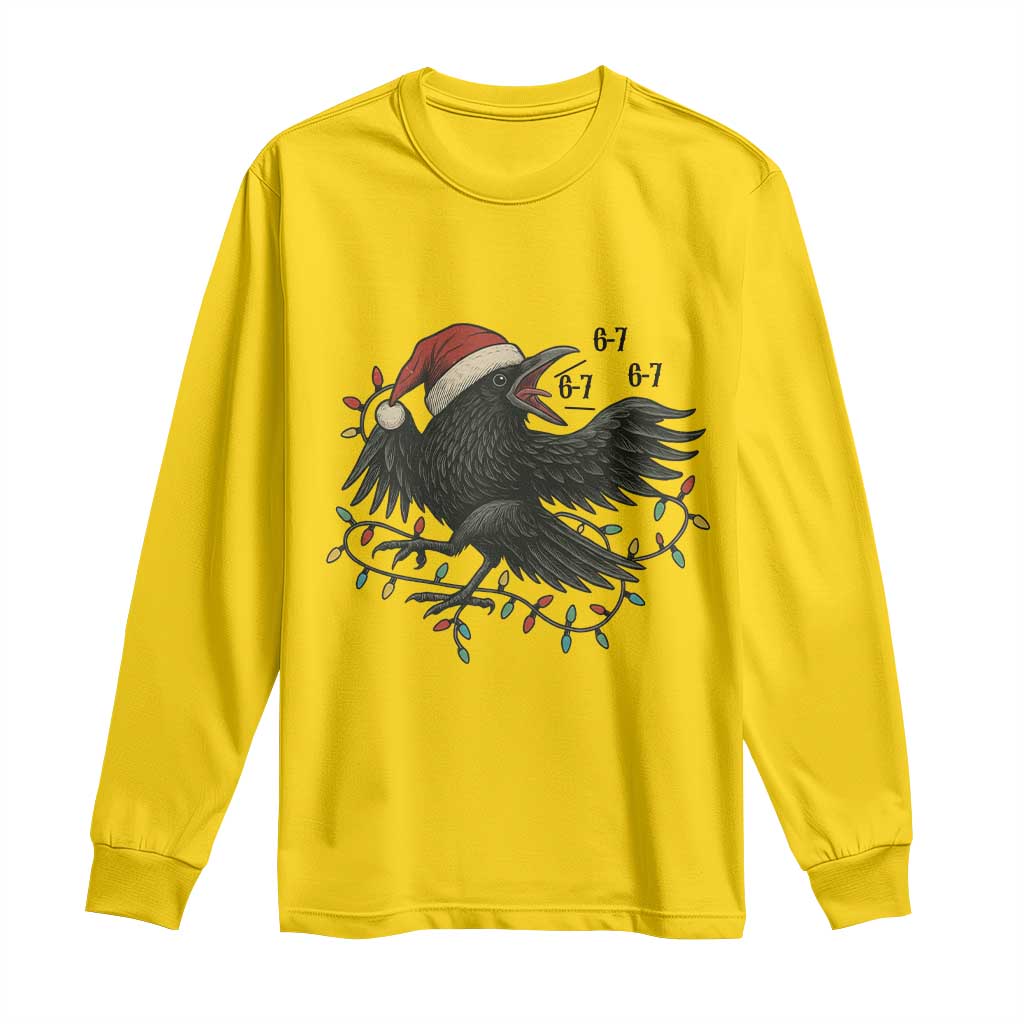 Funny Raven Six Seven Meme Long Sleeve Shirt Christmas Gift For Gen Z - Wonder Print Shop
