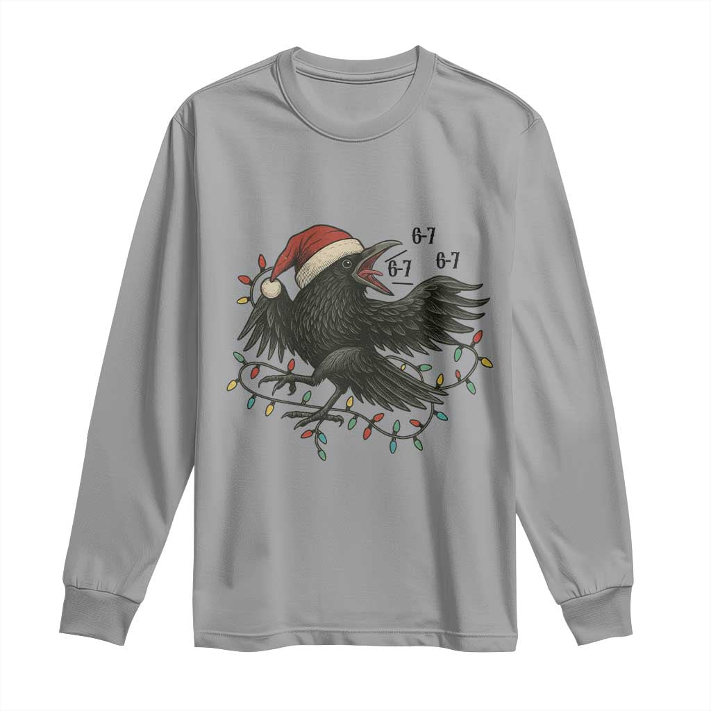 Funny Raven Six Seven Meme Long Sleeve Shirt Christmas Gift For Gen Z - Wonder Print Shop
