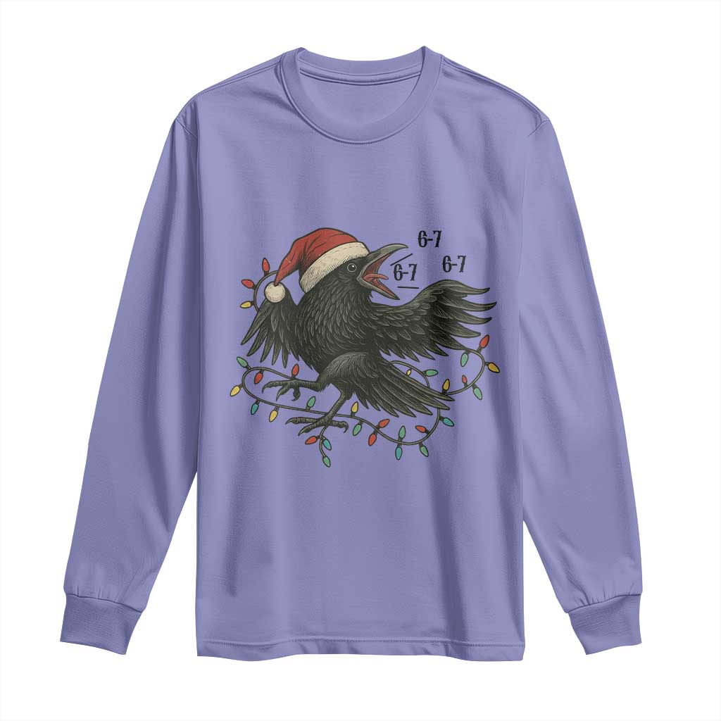 Funny Raven Six Seven Meme Long Sleeve Shirt Christmas Gift For Gen Z - Wonder Print Shop