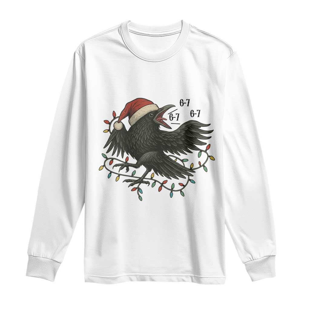 Funny Raven Six Seven Meme Long Sleeve Shirt Christmas Gift For Gen Z - Wonder Print Shop