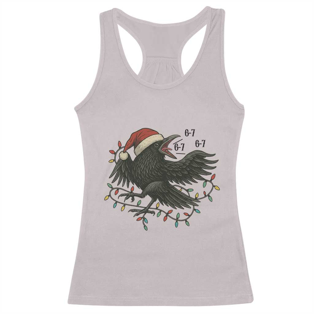 Funny Raven Six Seven Meme Racerback Tank Top Christmas Gift For Gen Z - Wonder Print Shop