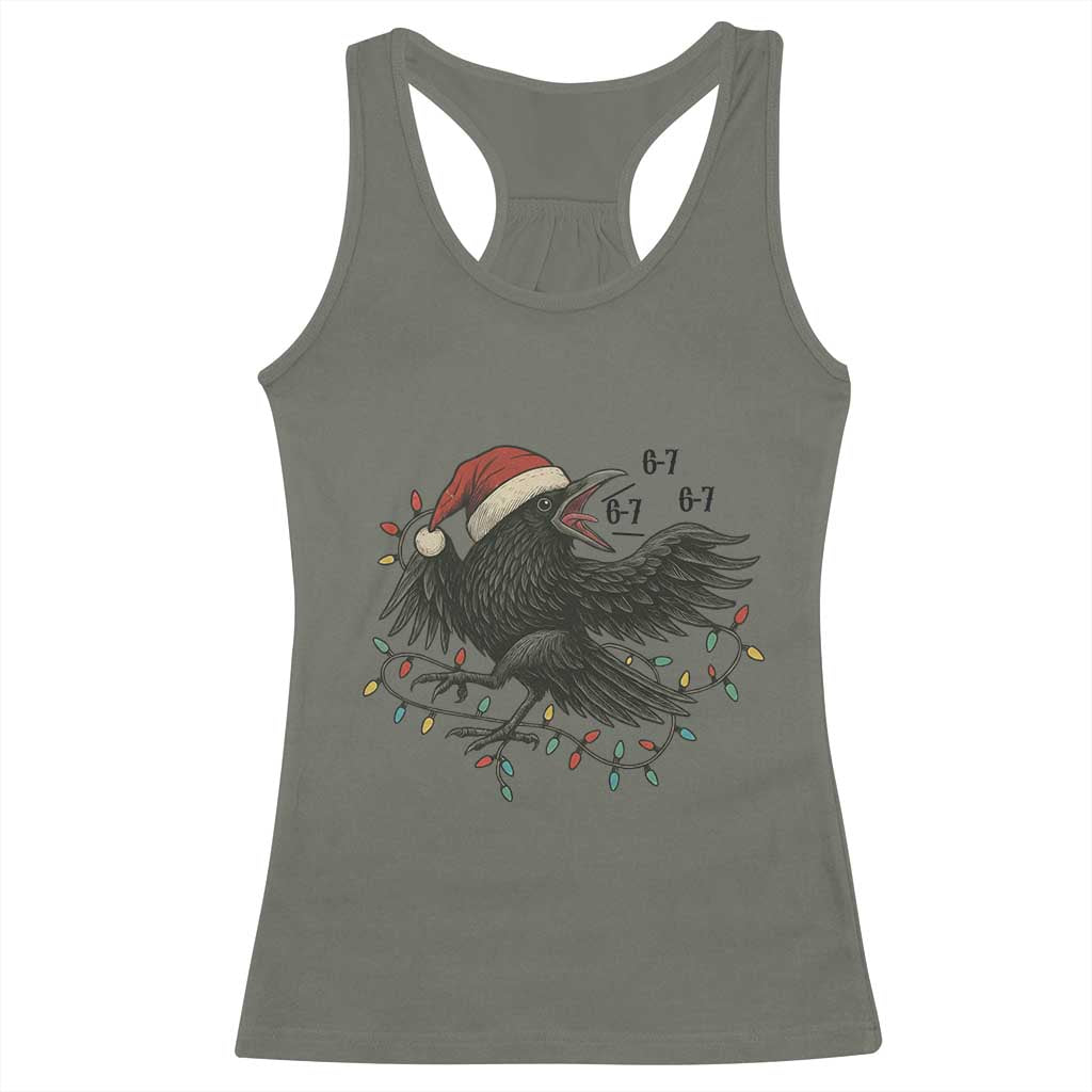 Funny Raven Six Seven Meme Racerback Tank Top Christmas Gift For Gen Z - Wonder Print Shop