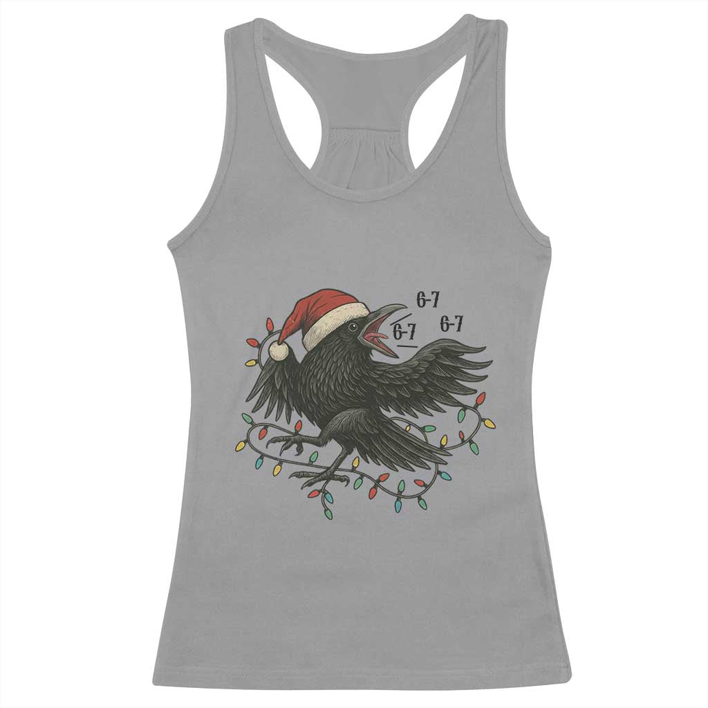 Funny Raven Six Seven Meme Racerback Tank Top Christmas Gift For Gen Z - Wonder Print Shop