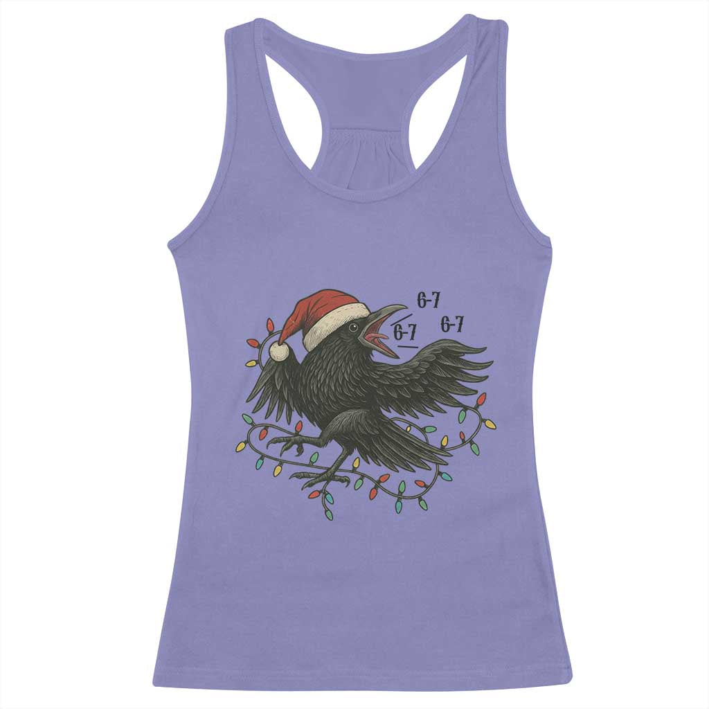 Funny Raven Six Seven Meme Racerback Tank Top Christmas Gift For Gen Z - Wonder Print Shop