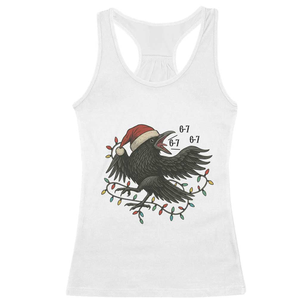 Funny Raven Six Seven Meme Racerback Tank Top Christmas Gift For Gen Z - Wonder Print Shop