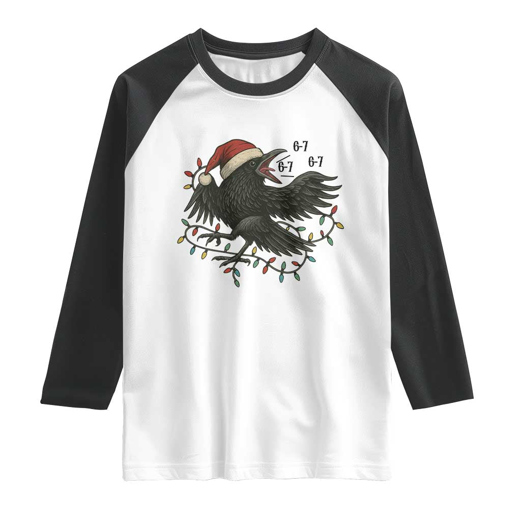 Funny Raven Six Seven Meme Raglan Shirt Christmas Gift For Gen Z - Wonder Print Shop
