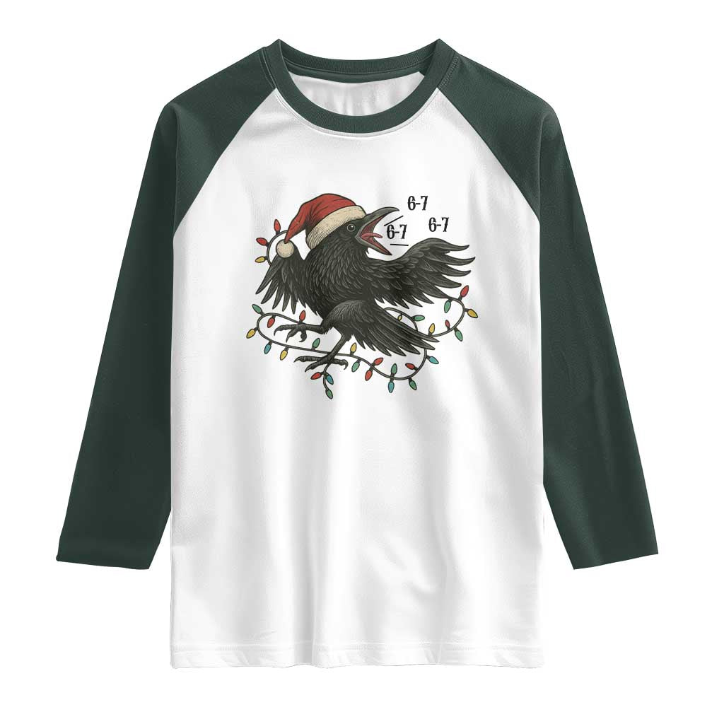 Funny Raven Six Seven Meme Raglan Shirt Christmas Gift For Gen Z - Wonder Print Shop