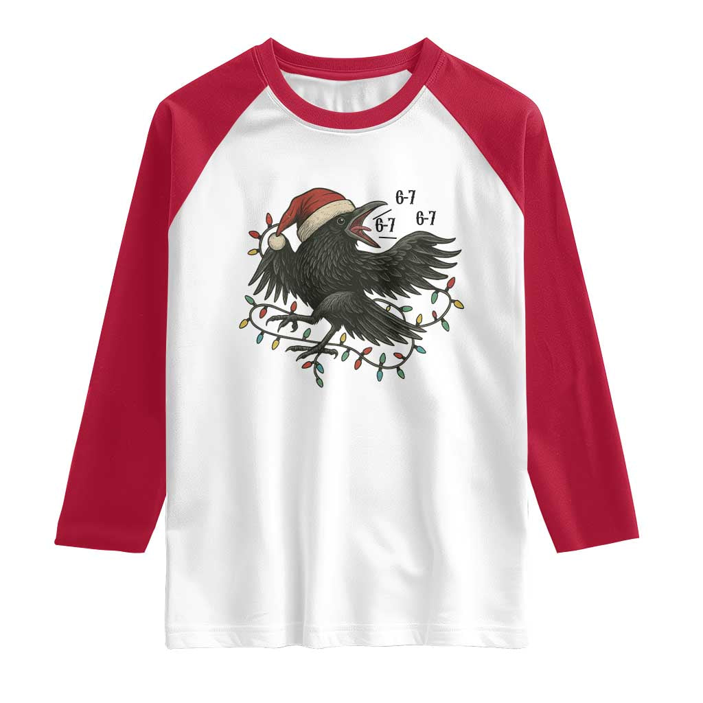 Funny Raven Six Seven Meme Raglan Shirt Christmas Gift For Gen Z - Wonder Print Shop