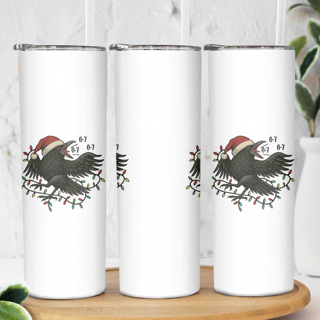 Funny Raven Six Seven Meme Skinny Tumbler Christmas Gift For Gen Z - Wonder Print Shop