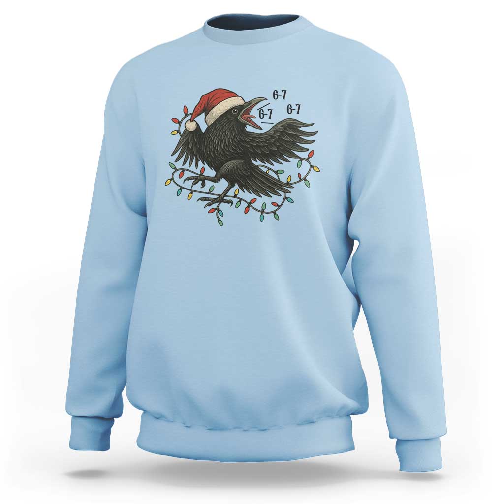 Funny Raven Six Seven Meme Sweatshirt Christmas Gift For Gen Z - Wonder Print Shop