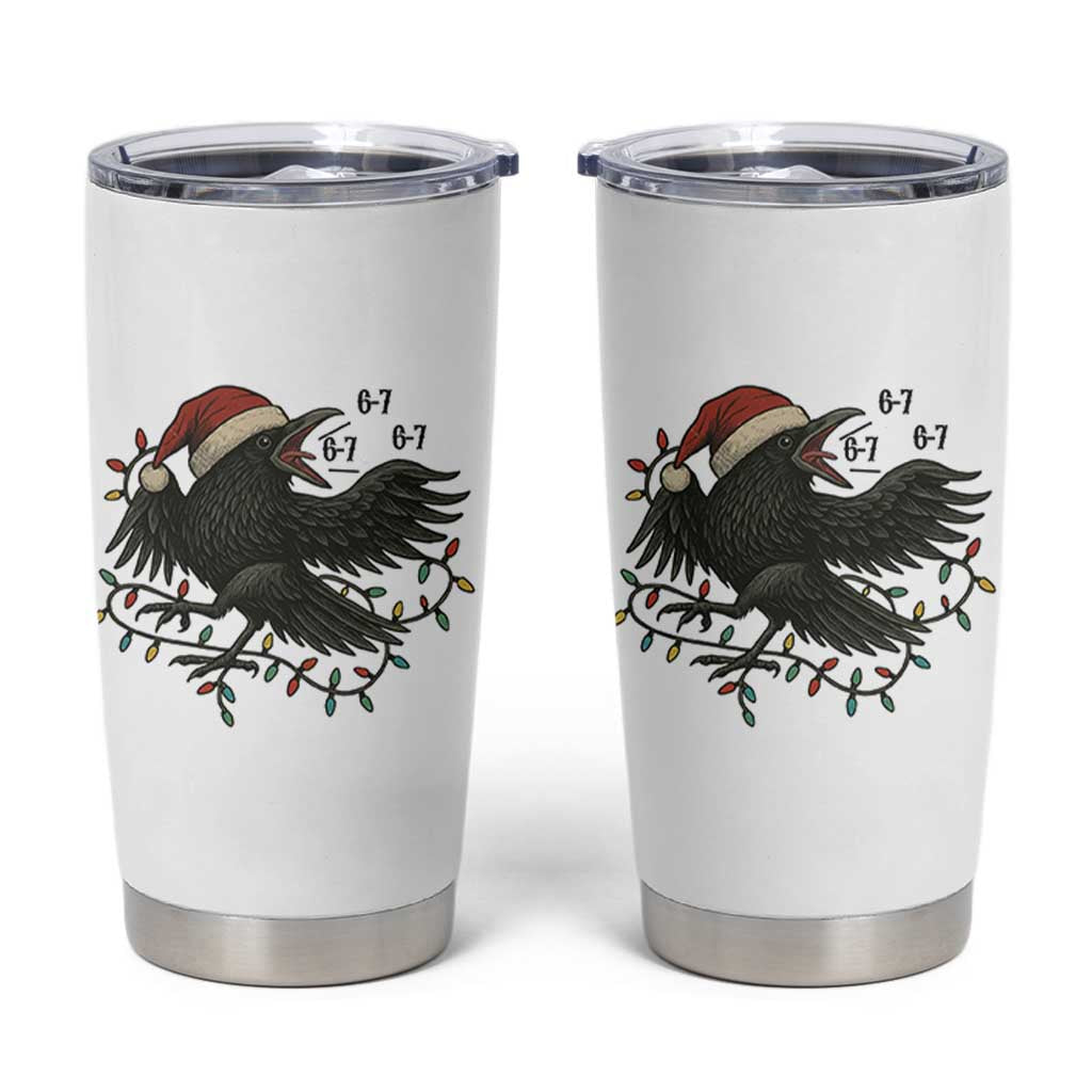 Funny Raven Six Seven Meme Tumbler Cup Christmas Gift For Gen Z - Wonder Print Shop