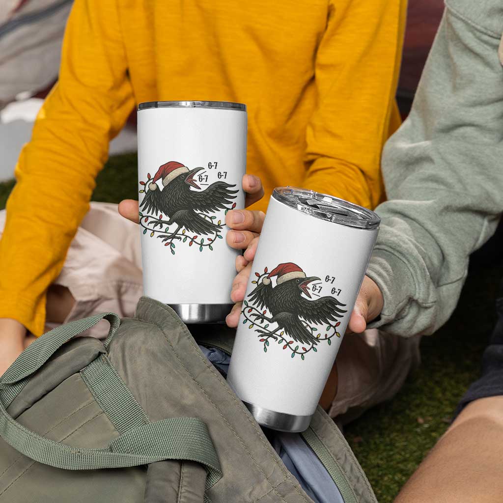 Funny Raven Six Seven Meme Tumbler Cup Christmas Gift For Gen Z - Wonder Print Shop